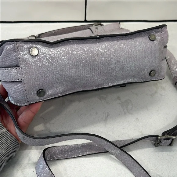 Aimee Kestenberg Leather Flap Crossbody City Gypsy Lavender Denim NWT